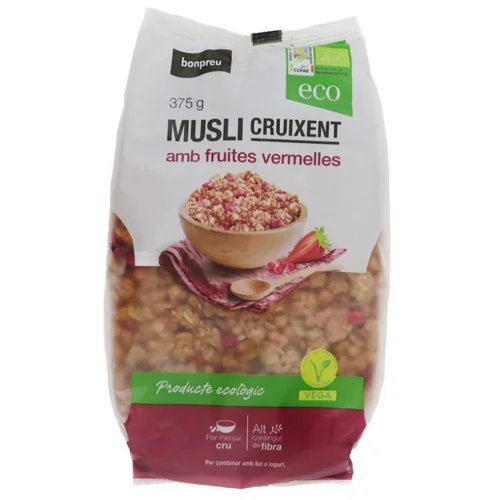 BONPREU Muesli crujiente con manzana y canela ecológico