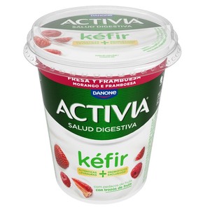 Kéfir con fresa y frambuesa