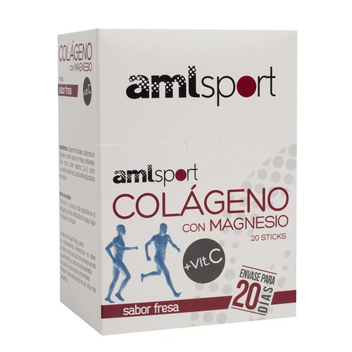 AMLSPORT Col·lagen-magnesi sabor maduixa +Vit. C
