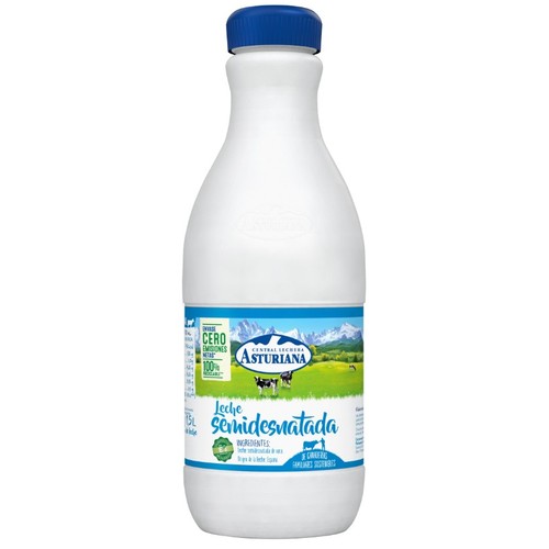 ASTURIANA Llet semidesnatada en ampolla