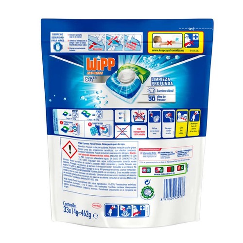WIPP Detergent en càpsules de 33 dosis
