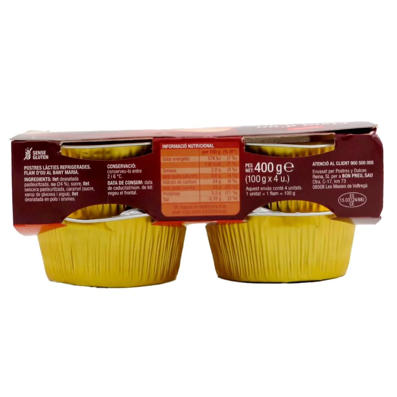 BONPREU Flan de huevo al baño maría