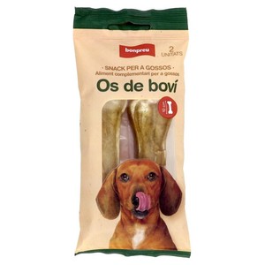 BONPREU Hueso prensado de vacuno de 10 cm para perro