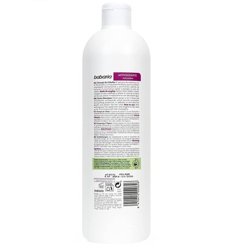 BABARIA Xampú de ceba antioxidant