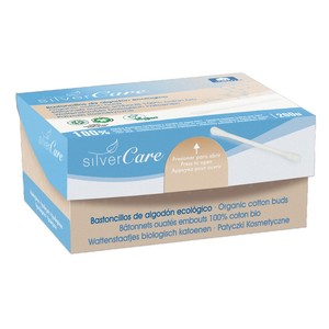 SILVER CARE Bastonets de cotó ecològic 200 ud