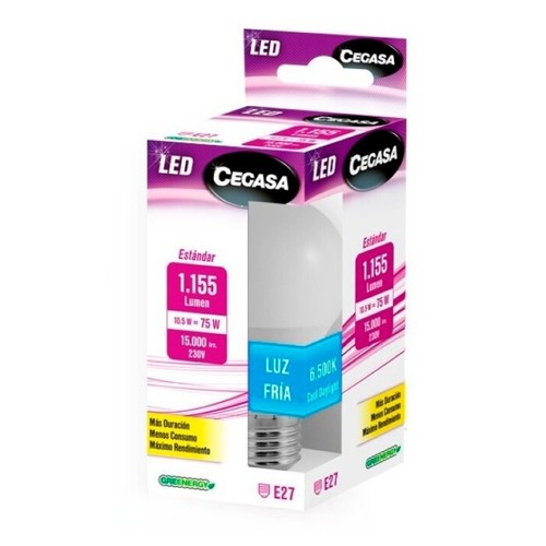 CEGASA Bombeta Led E27 llum freda 10.5W-6500K