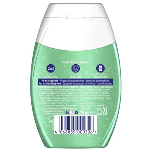 LICOR DEL POLO Dentifrici en gel 2en1 menta fresca