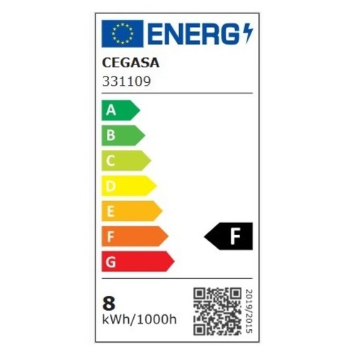 CEGASA Bombeta Led E27 llum freda 8W-6.500K