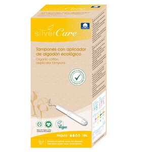 Imagen de SILVER CARE Tampons regulars ecològics amb aplicador