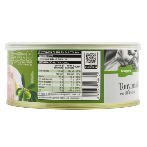 BONPREU Tonyina clara oli d'oliva