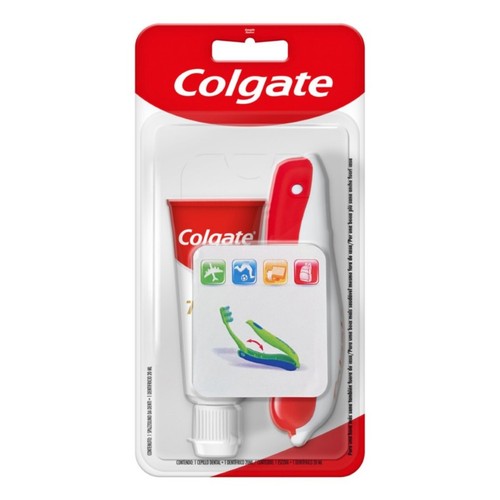 COLGATE Crema dental amb raspall de dents en format viatge