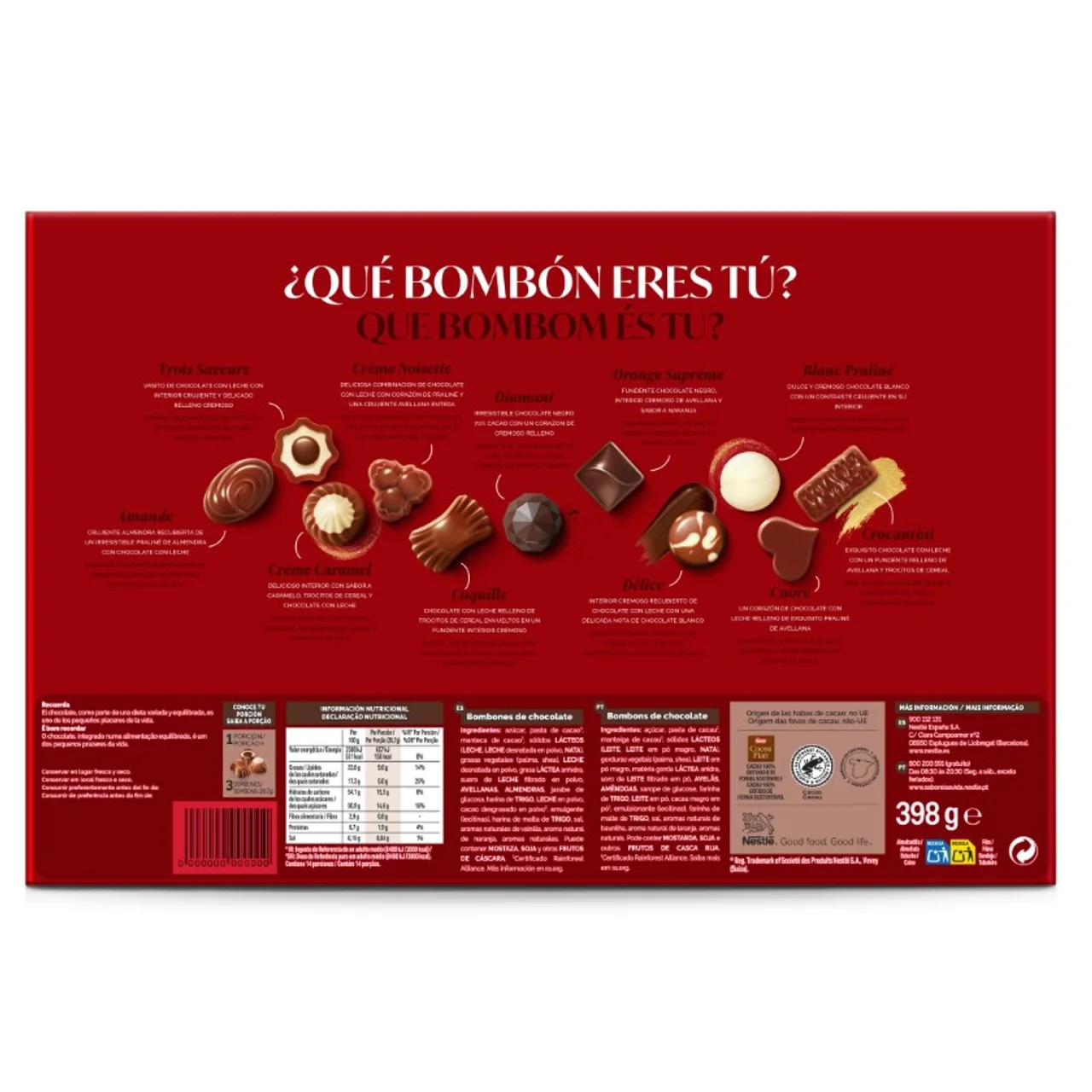 Bombones surtidos de chocolate