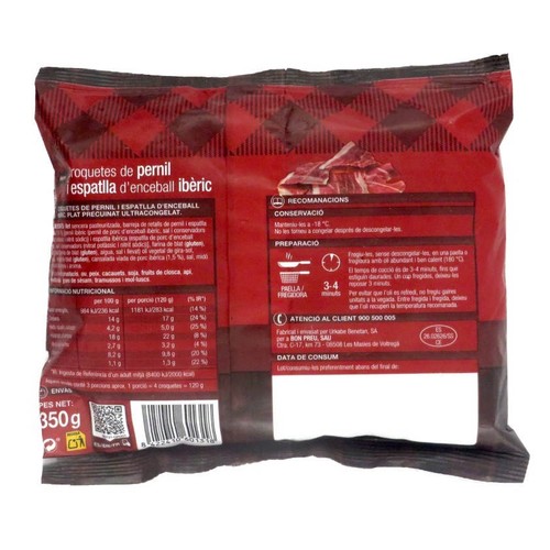 BONPREU Croquetes de pernil ibèric