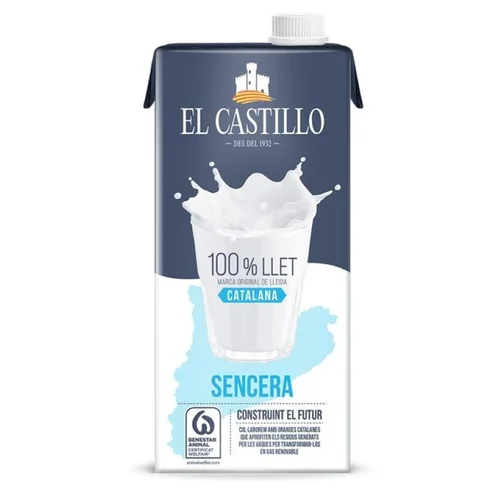 Leche UHT semidesnatada en cartón