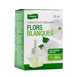 BONPREU Recambio ambientador elec flores blancas