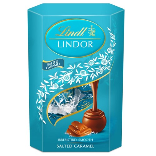 LINDT LINDOR Bombons de xocolata amb caramel i sal