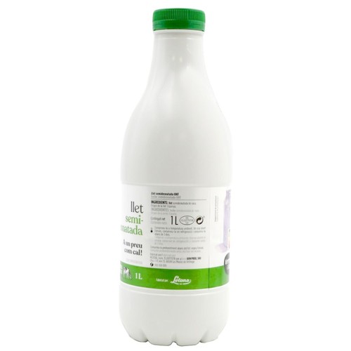 TERRA I TAST Llet semidesnatada Km0 en ampolla
