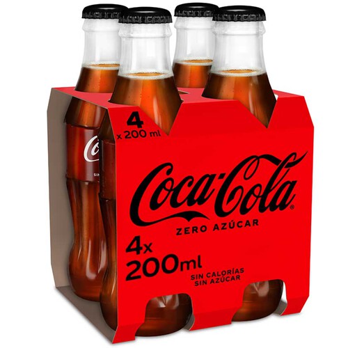 COCA-COLA Refresc de cola zero mini en ampolla