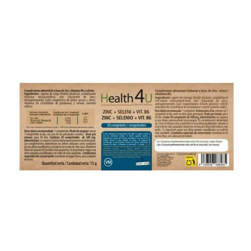HEALTH 4U Complement alimentari zinc