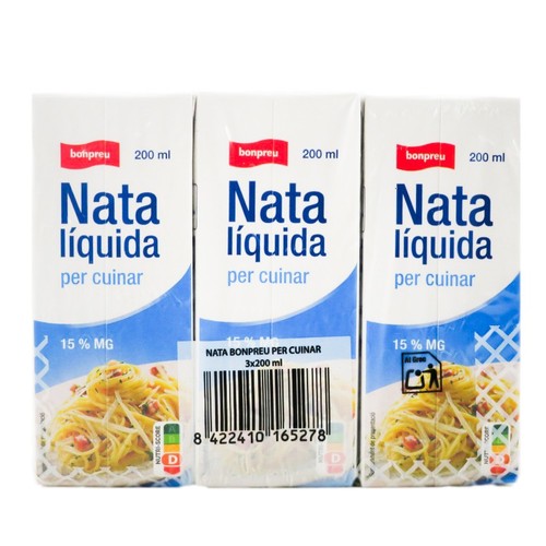 BONPREU Nata líquida per cuinar