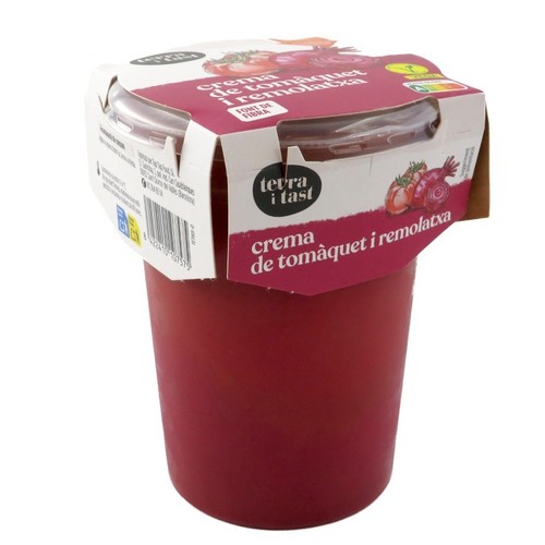 TERRA I TAST Crema de tomàquet i remolatxa