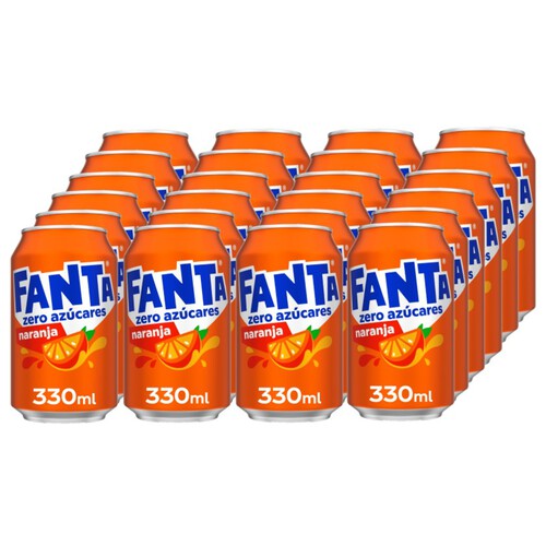 FANTA Refresc de taronja zero 24x33cl en llauna
