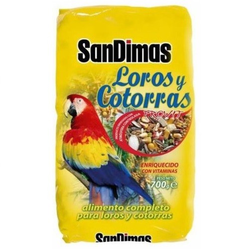 SANDIMAS Menjar complet per a Lloros i Cotorres