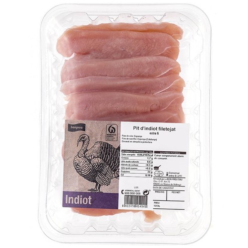 BONPREU Pit d'indiot filetejat extra fi