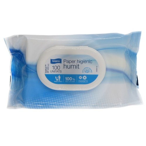 BONPREU Paper higiènic humit 100 unitats