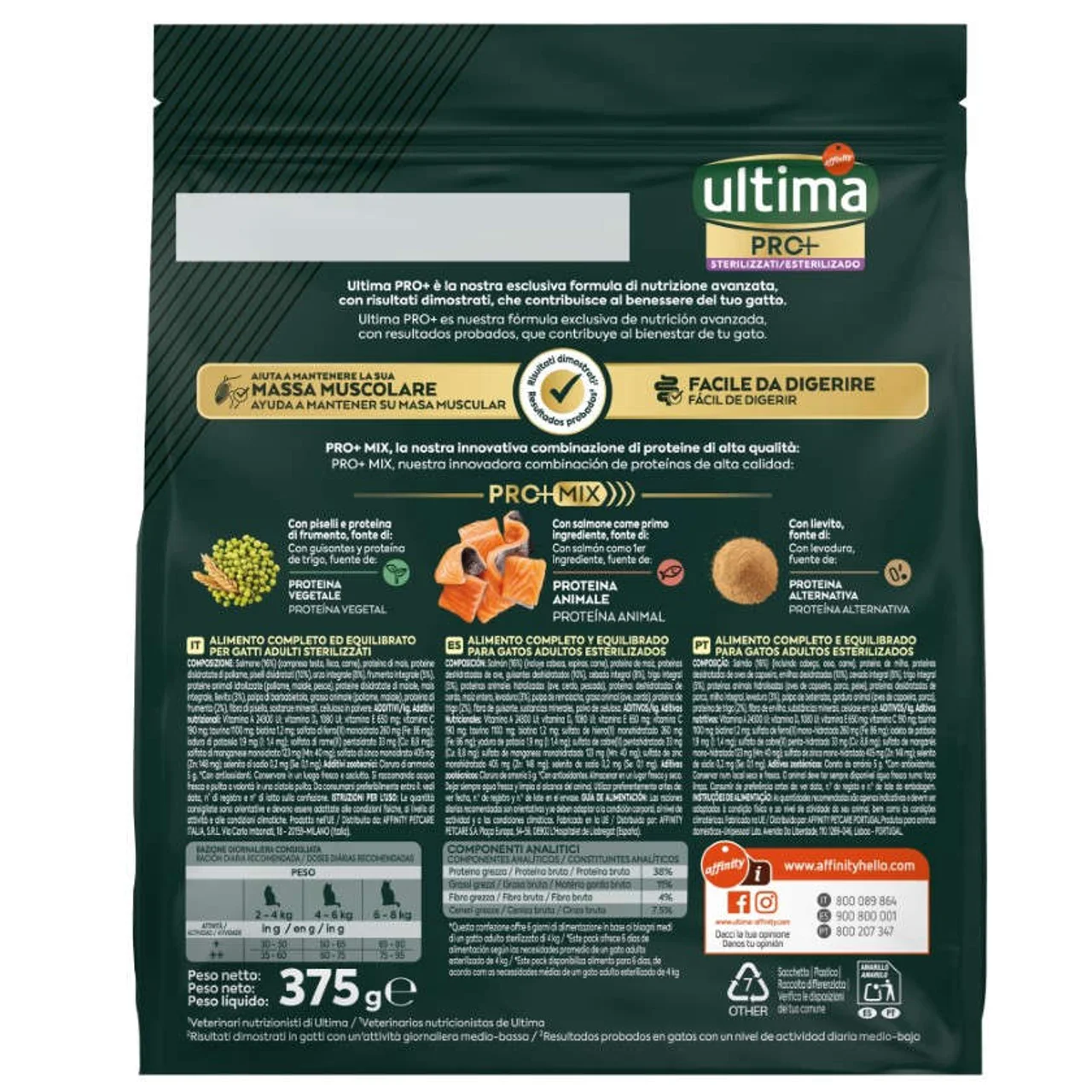 ULTIMA Comida de salmón para gato PRO+