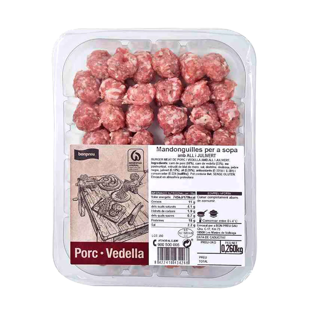 BONPREU Albóndigas sin rebozar
