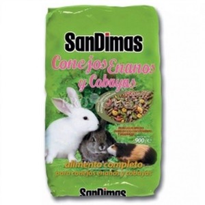 SANDIMAS Menjar complet per a conills nans i cobais 0.9 kg