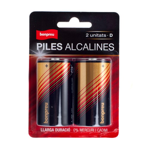 BONPREU Piles alcalines D LR20