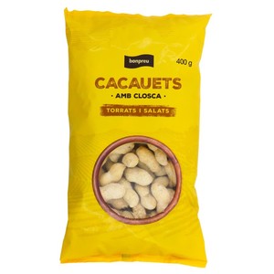BONPREU Cacahuetes con cáscara tostados y salados