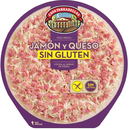 CASA TARRADELLAS Pizza fresca pernil i formatge s/gluten