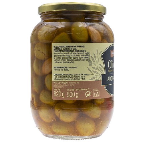 BONPREU Olives amb pinyol partides adobades