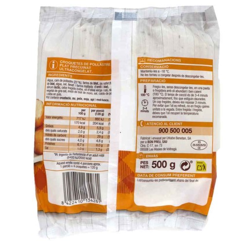 BONPREU Croquetes de pollastre