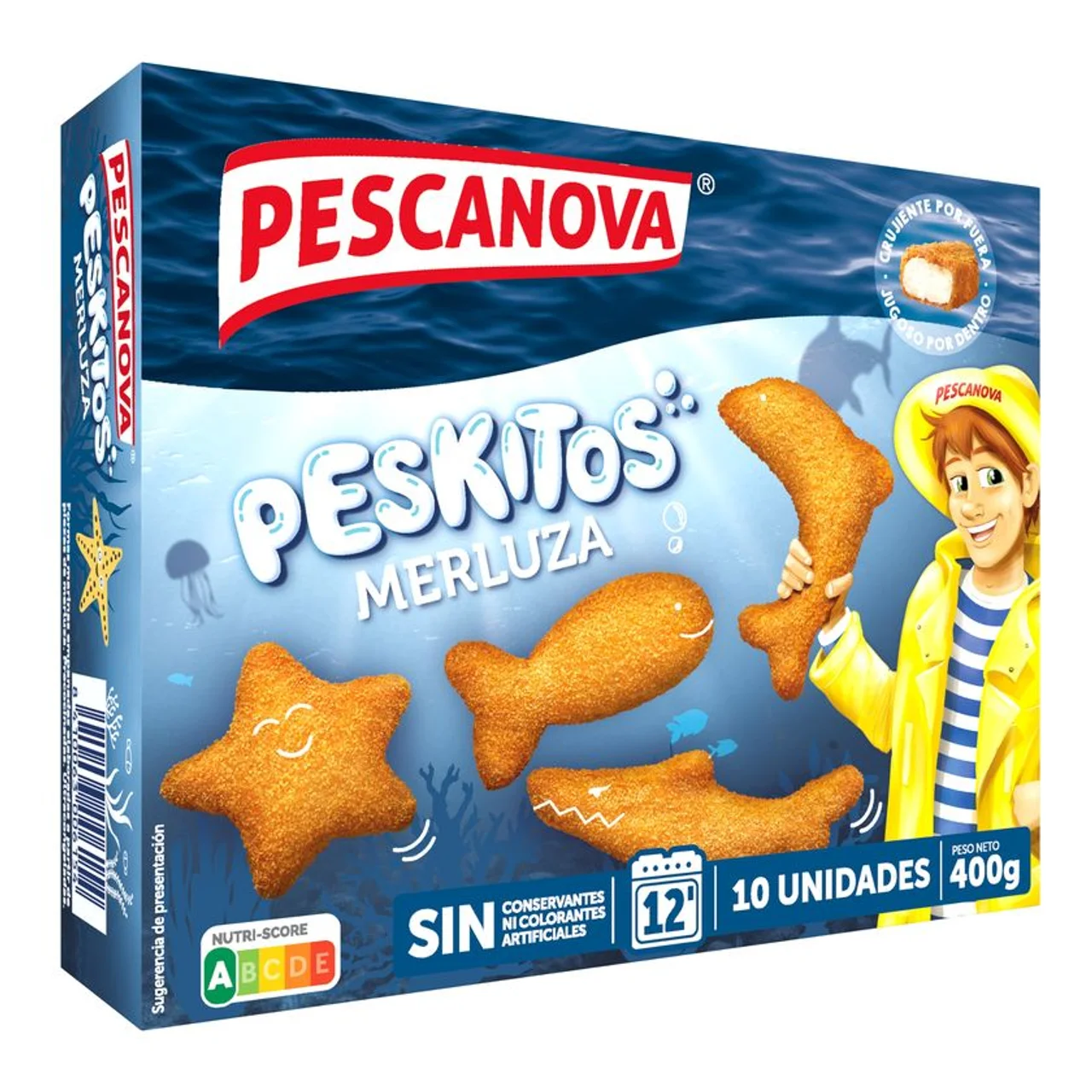 Peskitos de merluza empanada