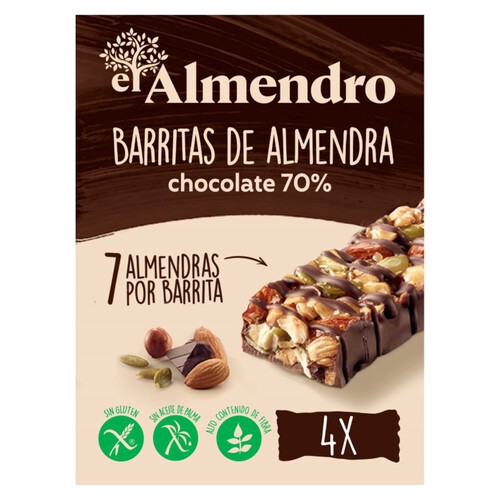 EL ALMENDRO Barretes d'ametlla amb xocolata negre