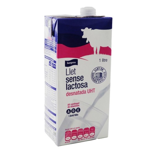 BONPREU Llet desnatada UHT sense lactosa