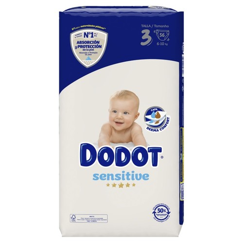 DODOT SENSITIVE Bolquers talla 3 (6-10 kg)