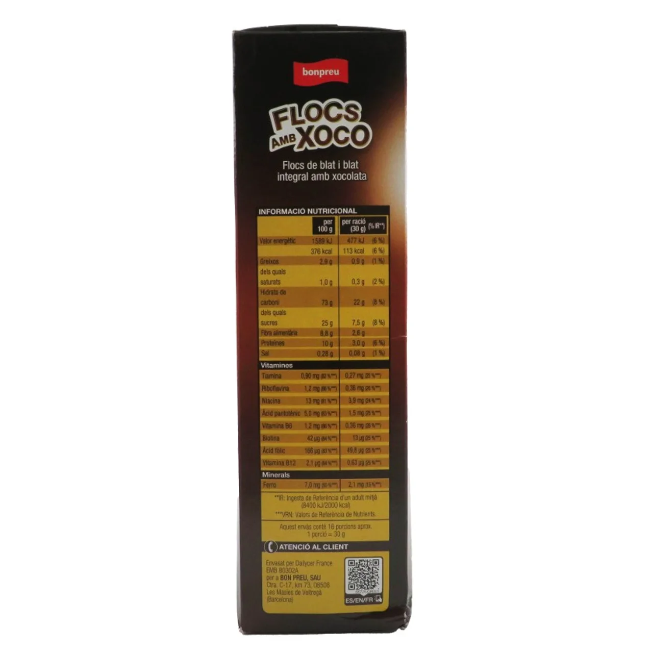 BONPREU Copos de trigo y trigo integral con chocolate