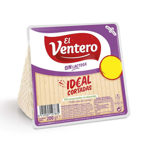 EL VENTERO Formatge sense lactosa tallat