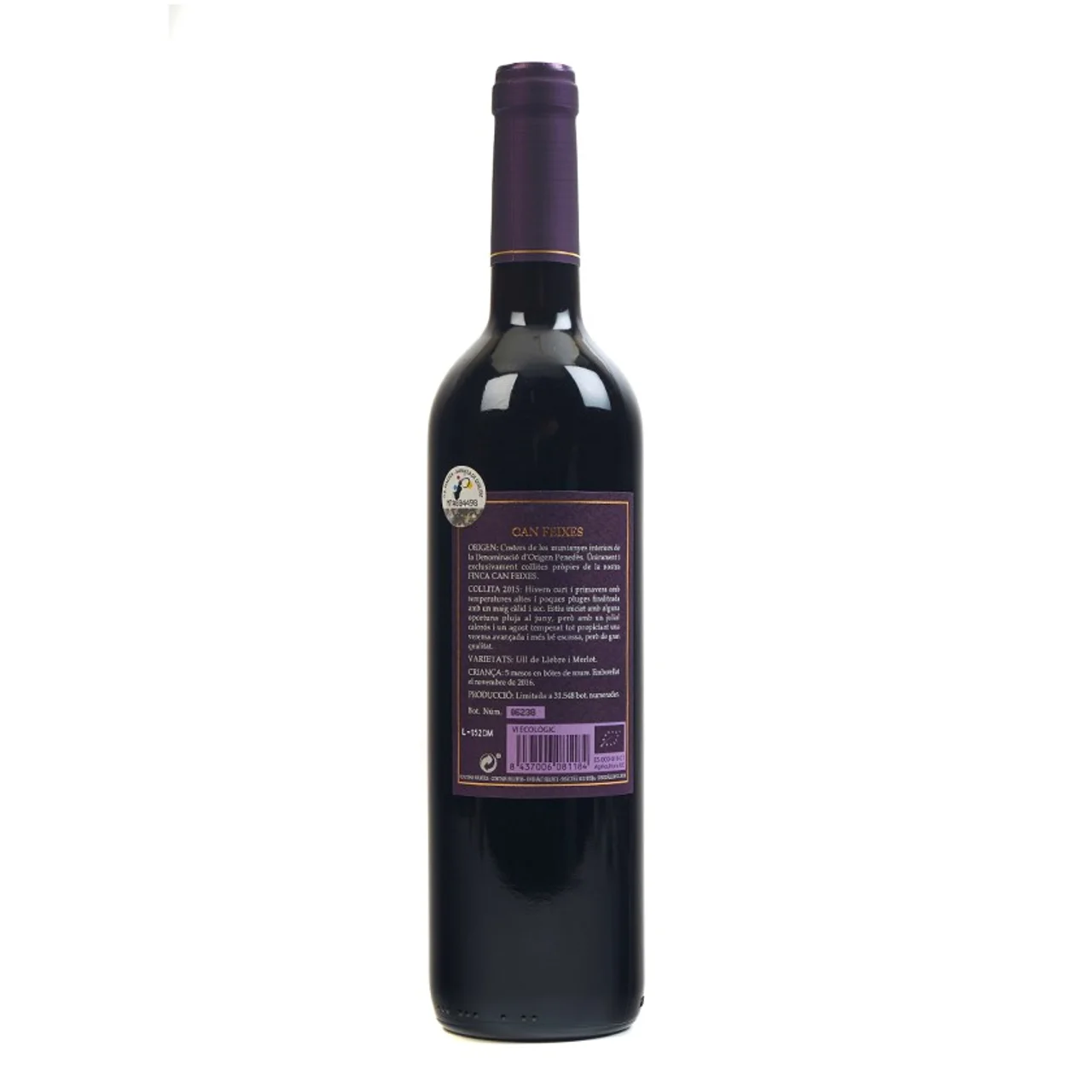 Vino tinto DO Penedès ecológico Km0