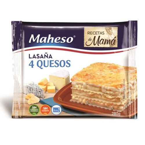 MAHESO Lasanya 4 formatges per a microones