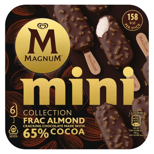 MAGNUM Gelat mini nata, xocolata amb ametlles