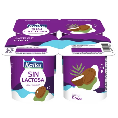 Yogur desnatado con melocotón sin lactosa