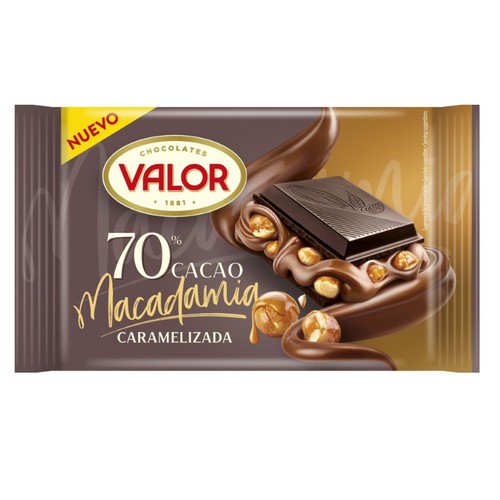 VALOR Xocolata amb llet farcida amb nou de macadamia