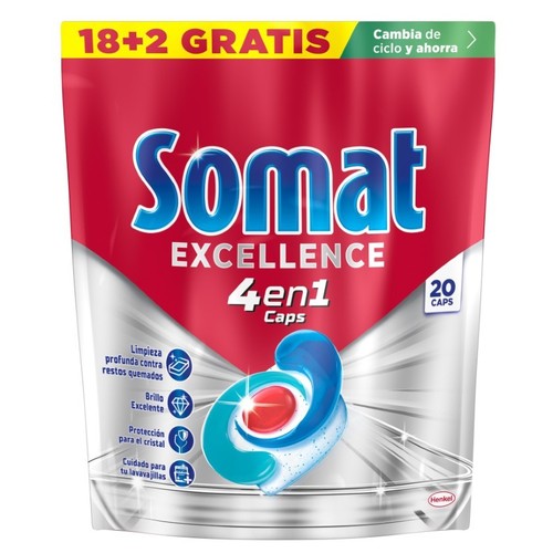 SOMAT Rentavaixella 4 en 1 Excellence en bossa de 20 dosis