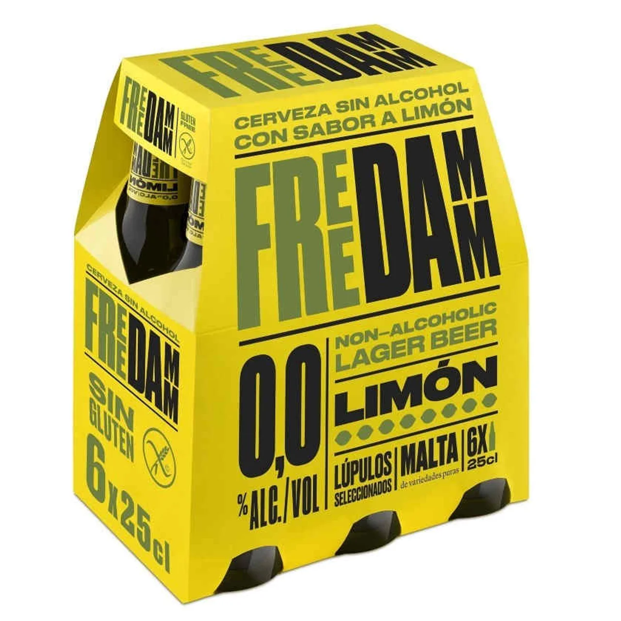 Cerveza sin alcohol sabor limón 6 x 25 cl en botella